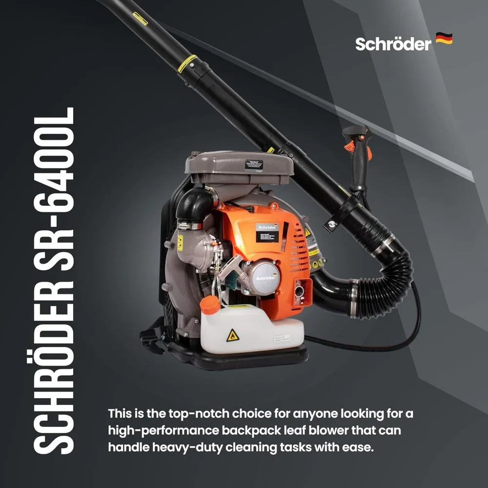 High Power Gas Backpack Leaf Blower with 63.3cc Engine