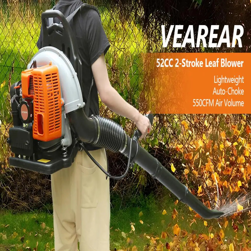 Gas Powered Backpack Leaf Blower with Adjustable Nozzle