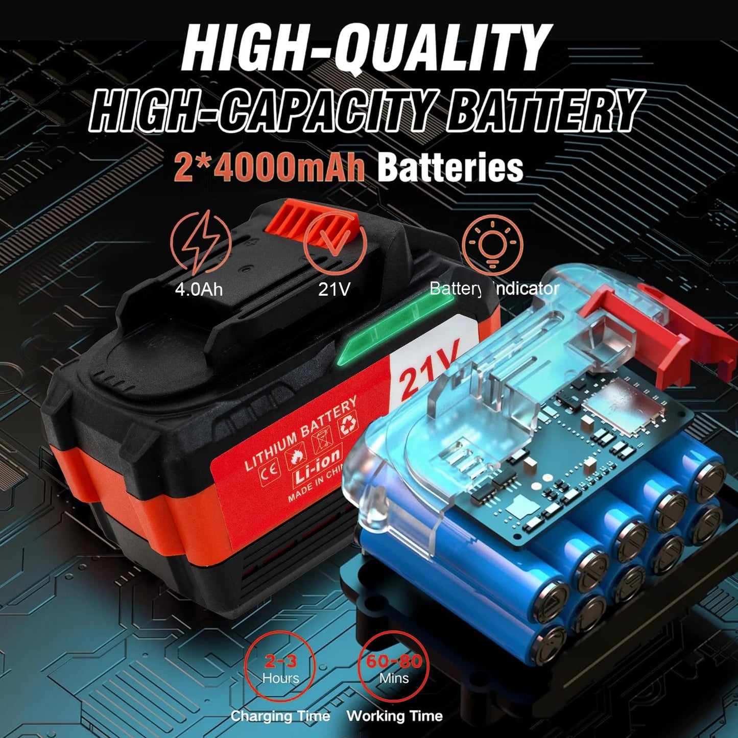 12 Inch Cordless Electric Chainsaw with Brushless Motor