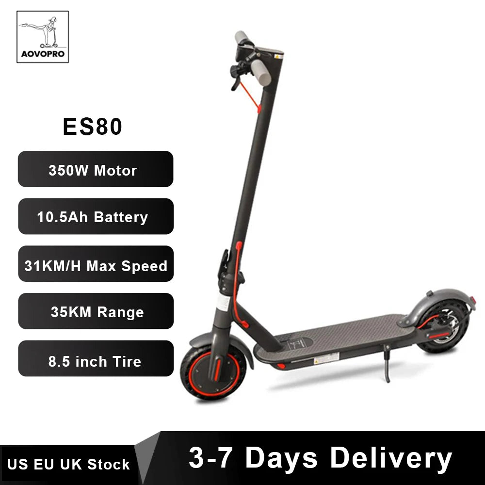 Foldable Electric Scooter with LED Lighting and Solid Tires