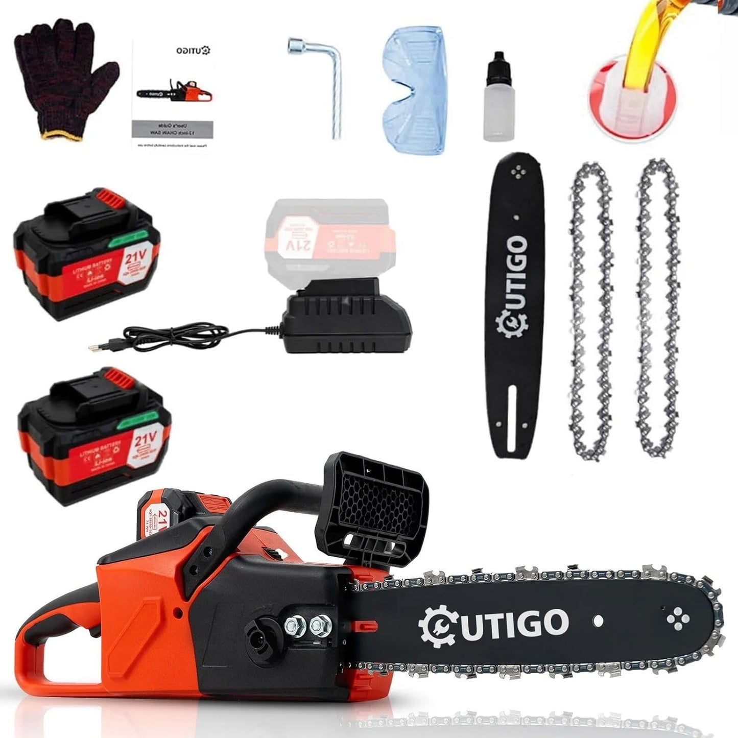 12 Inch Cordless Electric Chainsaw with Brushless Motor