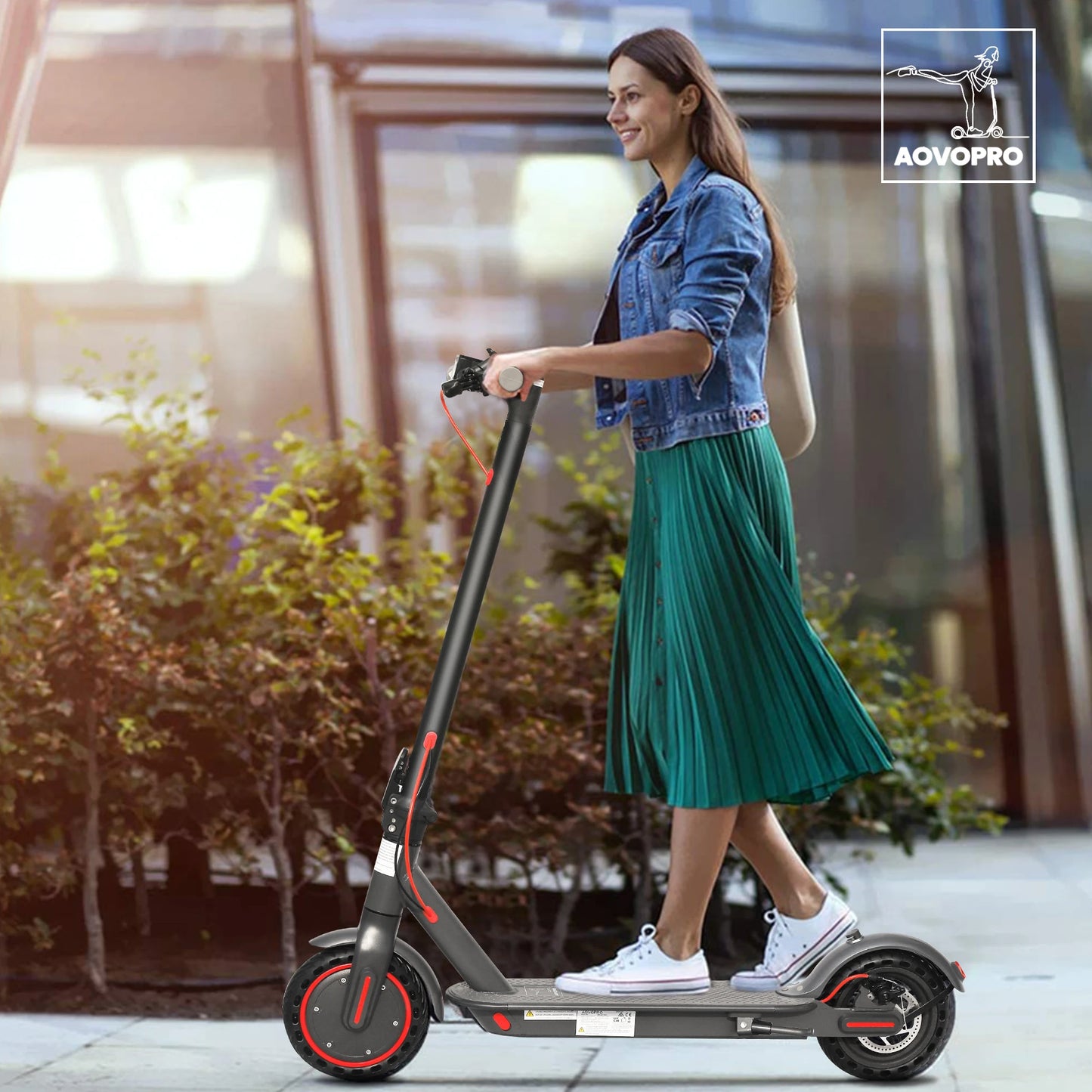 Foldable Electric Scooter with LED Lighting and Solid Tires