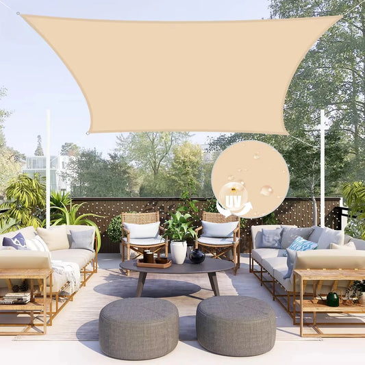 Waterproof UV Blocking Rectangle Sun Shade Sail