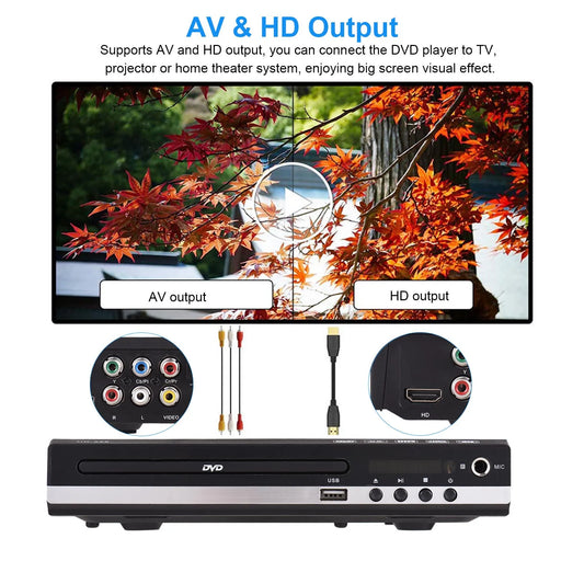 Compact DVD Player with USB and HD Output