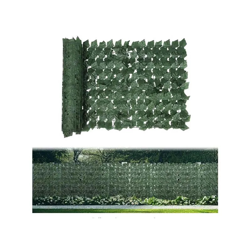 Artificial Ivy Privacy Screen with Flowers and Vines