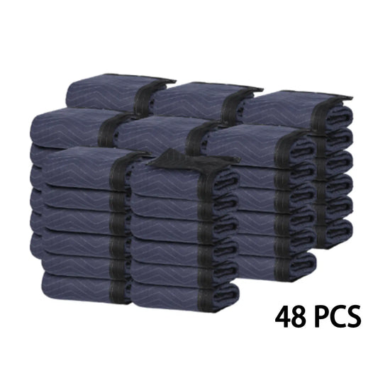 48 Pack Heavy-Duty Moving Blankets 80x72 Inches