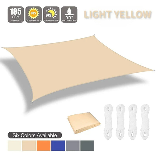 Waterproof Sun Shelter Shade Sail Awning For Outdoor Canopy Garden Patio Large